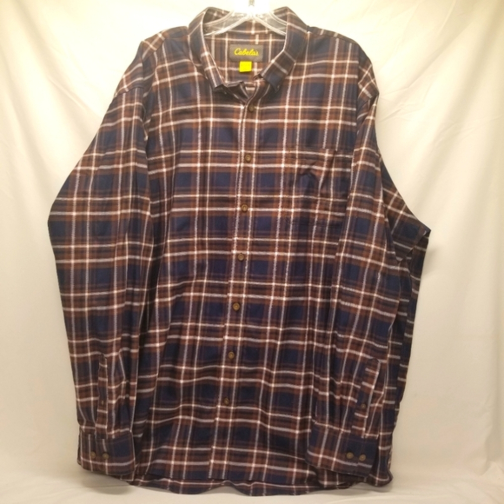 Cabela's Mens Shirt Size 3XL Wrinkle Free Button Down Collar Long Sleeve